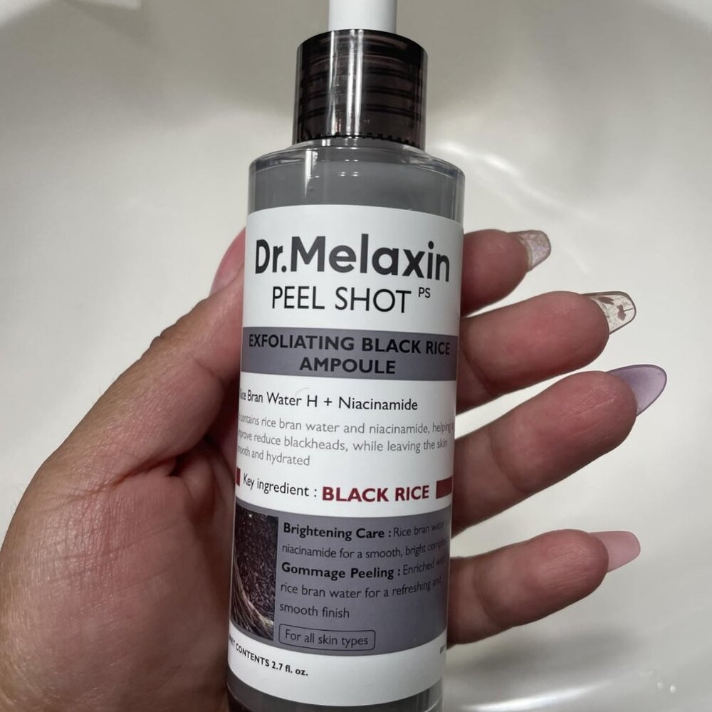 Dr. Melaxin Peel Shot Glow Black Rice Ampoule 80ml • K-Beauty